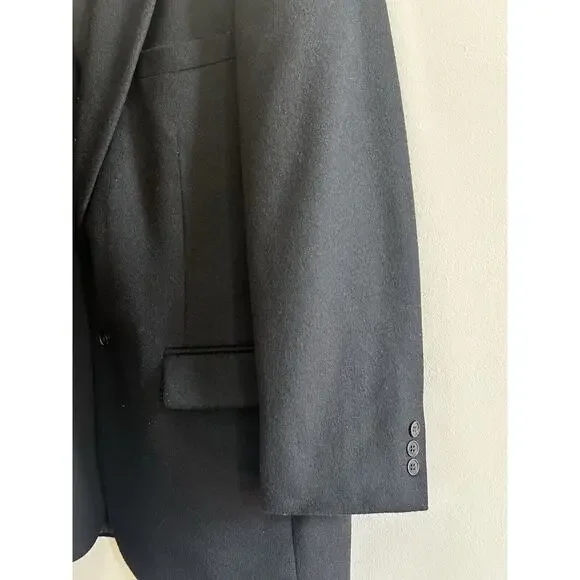 Bernhard Altmann Courture 100% Cashmere Blazer Jacket Black Size 46L Vintage